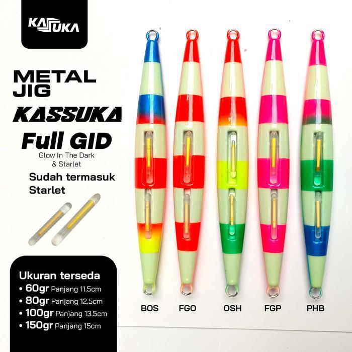 Promo Metal Jig Kassuka 60Gr 80Gr 100Gr 150Gr 200Gr 300Gr Untuk Slow Jig Dan Fast Jig Diskon