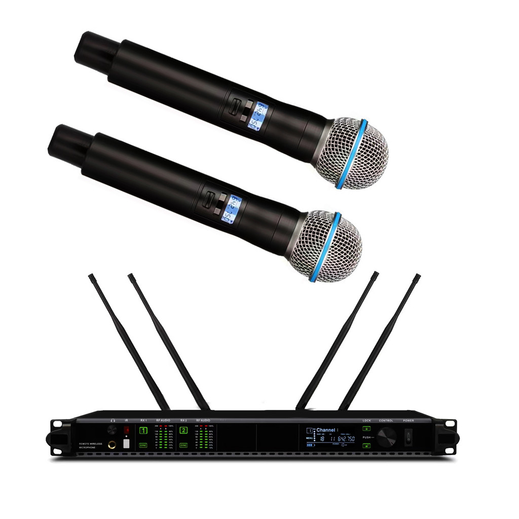 Classical AD4D 2-Channel Sure Axint Beta58 Digital Wireless Karaoke Microphone System Stage Live