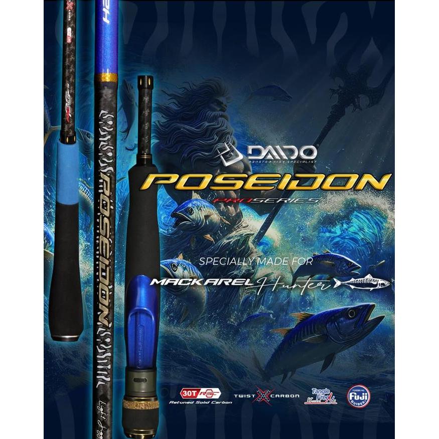 Ready Rod / Joran Pancing Daido POSEIDON MACKAREL Light Jigging PE 1-3 PE 2-4