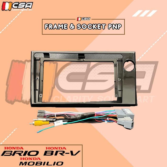 Frame Head Unit Android 9 Inchi For Brio, Brv, Mobilio 2017 - 2020