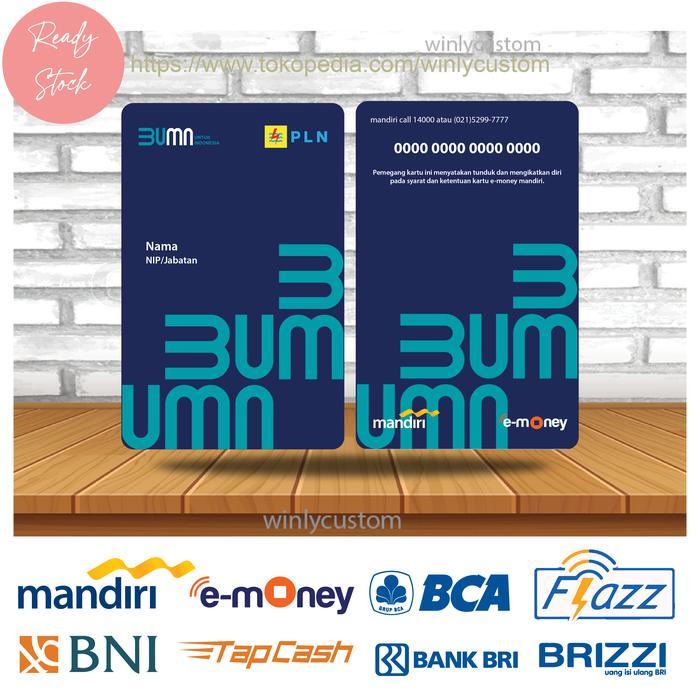 UE456 E-Money Etoll ID CARD PLN MANDIRI EMONEY NEW BUMN - 2 SISI SALE