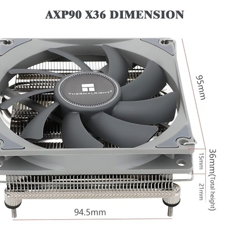 Thermalright AXP90 X36 Low Profile CPU Air Cooler TL-9015B PWM Fan Air Cooler for AMD AM4 AM5 Intel
