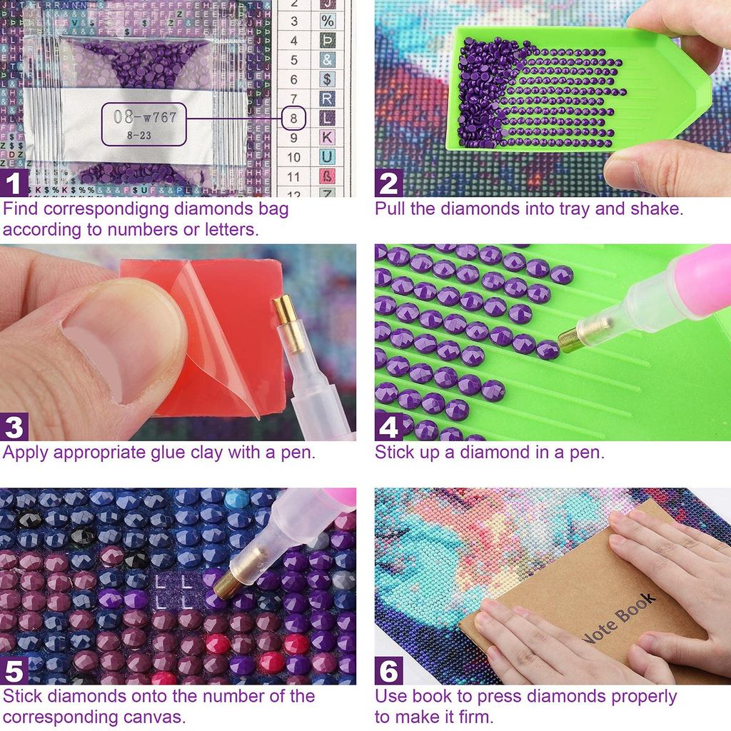 DIY 5D Diamond Embroidery Cartoon Clowns Full Square Round Diamond Painting Cross Stitch Kit Home