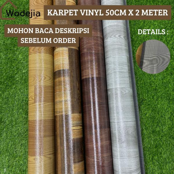 [Wodejia] Karpet Lantai Plastik Vinyl Meteran Multifungsi Untuk Perlak Meja Wallpaper Lebar 2 Meter
