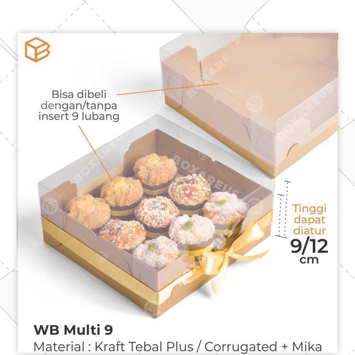 BOX KUE TUTUP MIKA 25X25 CM - TINGGI ADJUSTABLE