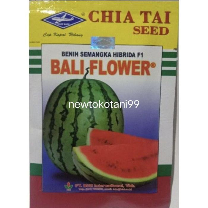 ASLI Benih semangka BALI FLOWER 20 gram semangka hibrida loreng lonjong merah BALI FLOWER 20 gr dari