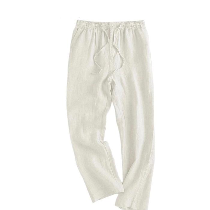 Celana Panjang Pria Linen Premium Polos - Linen Pants - Long Pants With Karet - Celana Panjang Pria