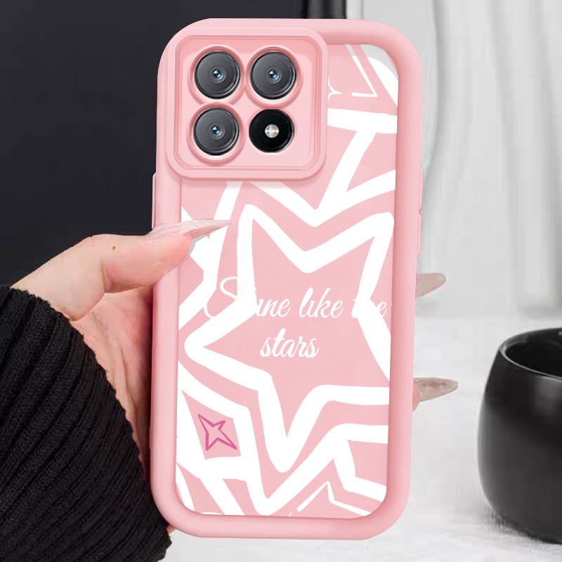 Casing Hp untuk Xiaomi POCO X6 Pro 5G Case Shine Like The Stars Kasing silikon Cesing Anti Bocor Sho