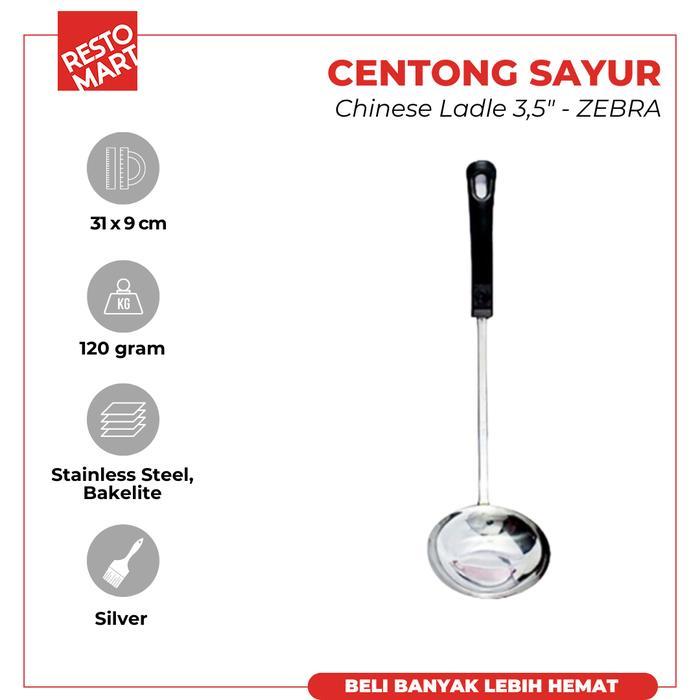 Centong Sayur/Chinese Ladle 3,5" ZEBRA SS 304 (1017097)