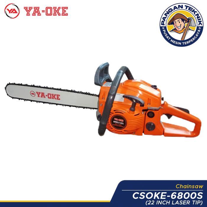 GERGAJI (CHAINSAW) YA OKE 6800S-22 INCH LT MESIN GERGAJI POTONG YAOKE MESIN GERGAJI BENSIN