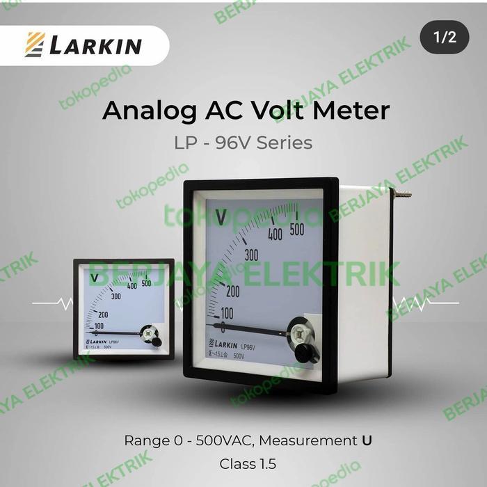LARKIN ANALOG VOLT METER 500V LP-96V