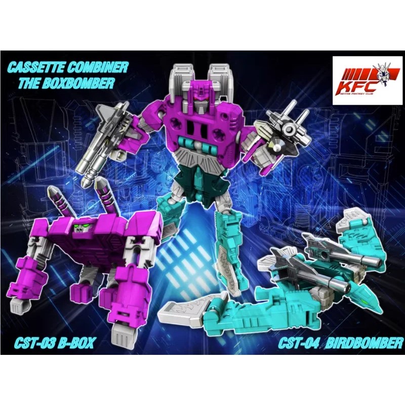 KFC TOYS Transformation KFC CST-03 CST-04 Squawkbox CASSETTE COMBINER THE BOXBOMBER Action Figure To