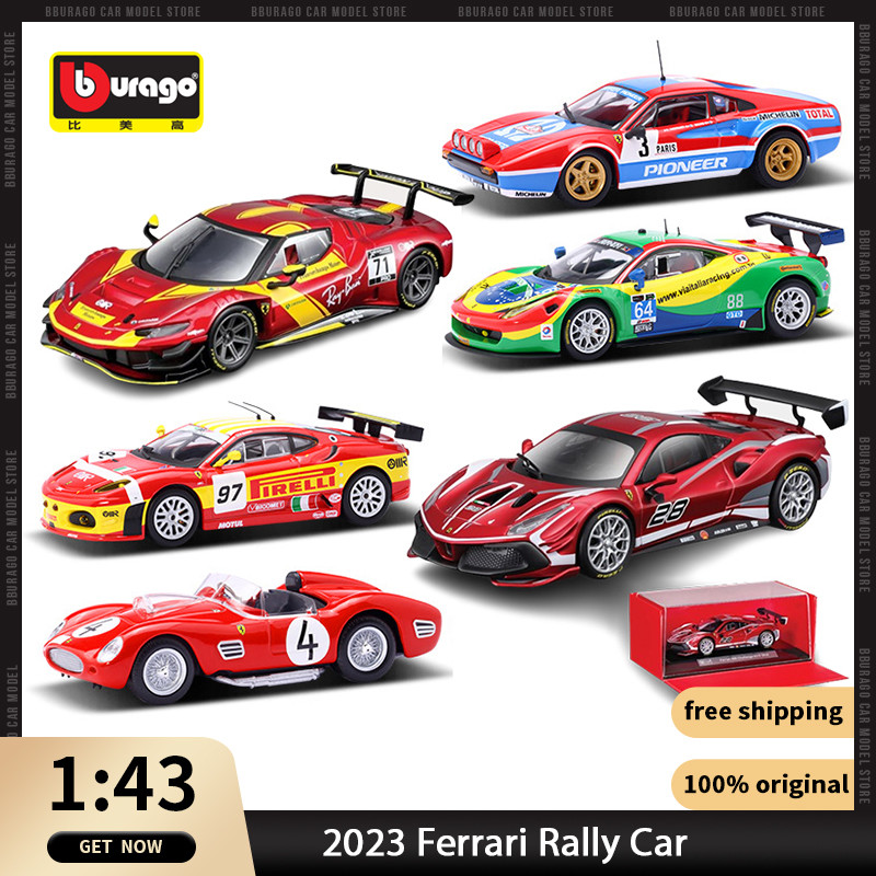 1:43 Bburago Genuine Authorization Ferrari 2023 296 Gt3 Rally Racing