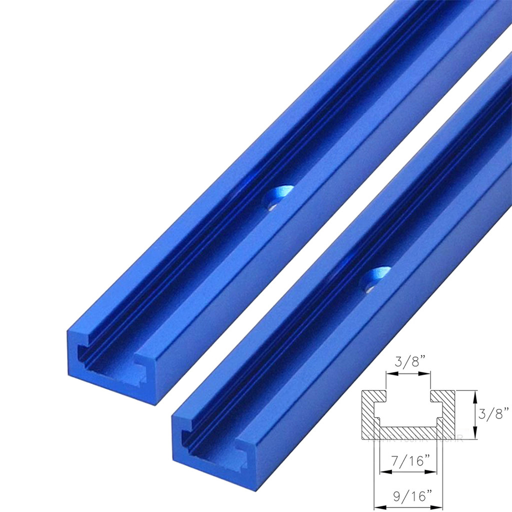 Woodworking Chute Rail 19x9.5mm T-track T-slot Miter Track Jig T Screw Fixture Slot Table Saw Router