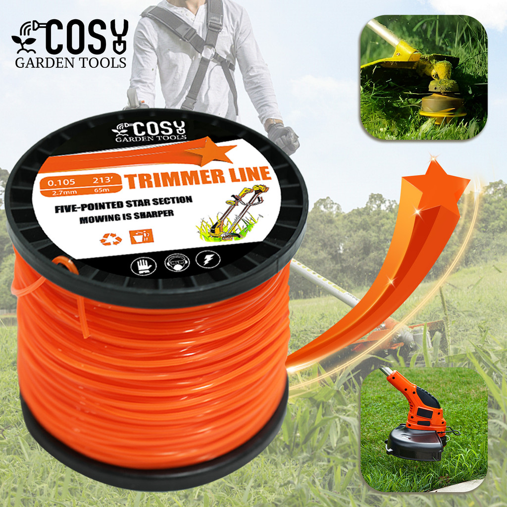 3.0mm/4.0mmBrush Cutter Sharp Rope Grass Mower Pentagram Nylon Mowing Trimmer Line Trimmer Head