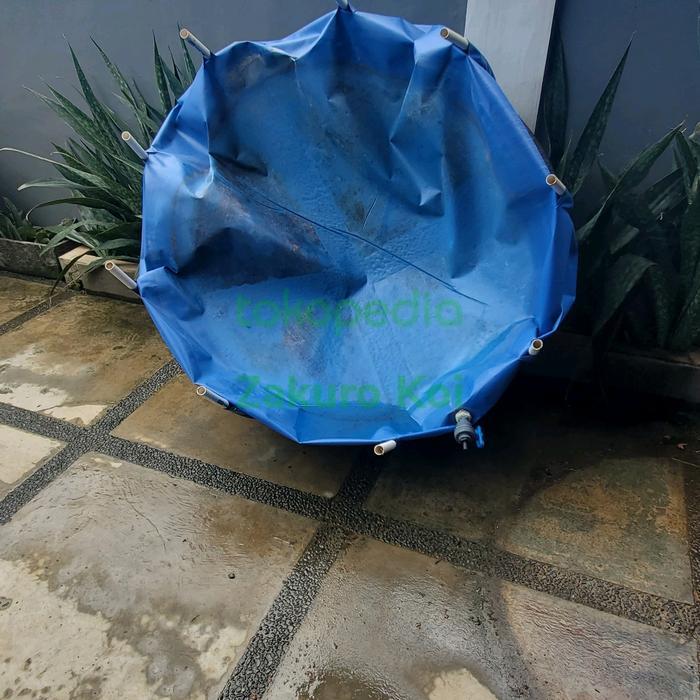 Kolam Terpal Orchid VAT Fullset rangka PVC