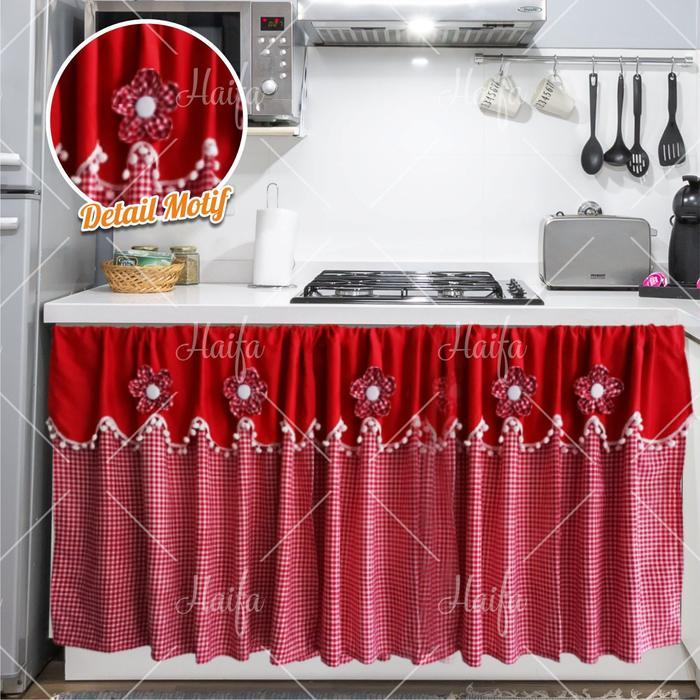 "New" GORDEN KOLONG DAPUR/TIRAI DAPUR KOREAN SERIES Bunga Kain
