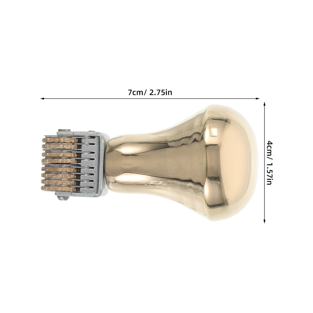 Rotary Date Stamp Brass Adjustable Metal Stamper Manual Handheld Number Stamp Office Library School