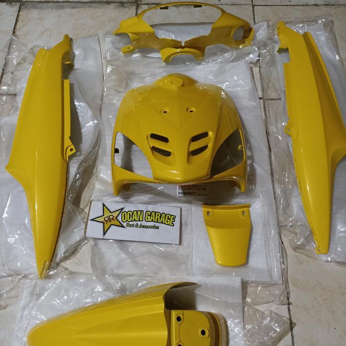 BODY ALUS SET MIO SPORTY ORIGINAL YAMAHA 5TL WARNA KUNING