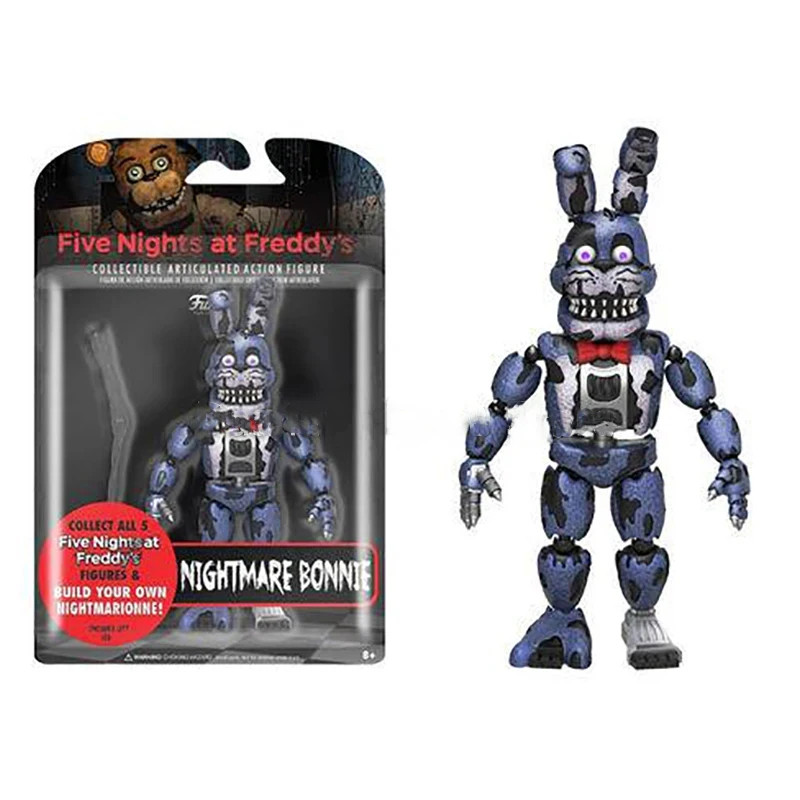 14cm FNAF Figures Nightmare Freddy Bonnie Foxy Chica Action Figure Movable Blacklight Freddy Frostbe