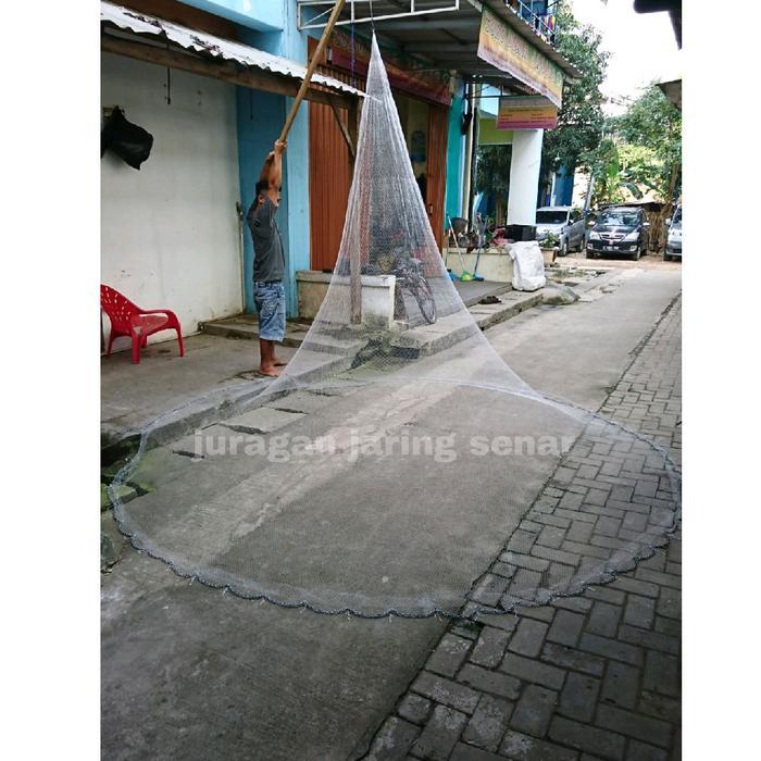 Jala Ikan, Jala Lempar 3 Meter Bahan Senar Siap Pakai, Jala Udang, Jala Sungai, Jala Kali