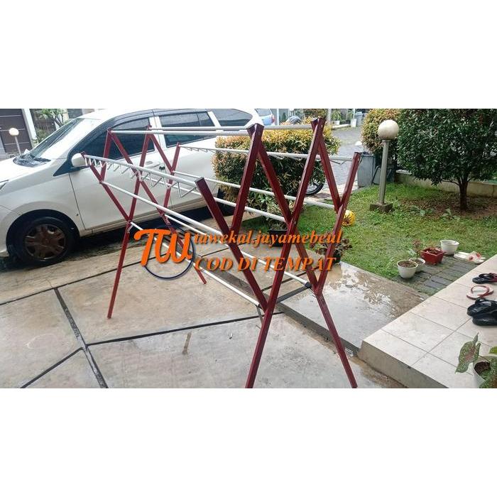 Termurah Jemuran Stainless Jemuran Anti Karat Jemuran Anti Goyang Kokoh Jemuran Outdoor Ukuran Jumbo