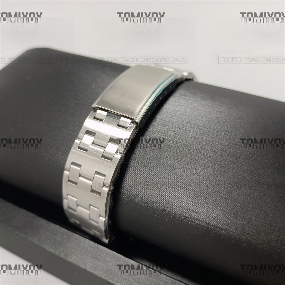 vintage Silver Flat End brush Watch band Strap solid Bracelet Fit For Seiko 6139-6106 6119 4006