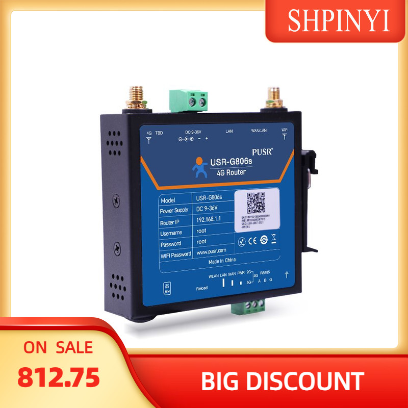 USR-G806S-EAU EMEA&AUSTRALIA & LATIN AMERICA & NEW ZEALAND 4G INDUSTRIAL LTE ROUTER SUPPORT OPENVPN