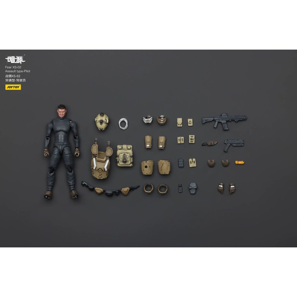 JOYTOY Dark Source Fear XS-02 Assault type-Pilot Action Figure Doll Model Gift Decoration Collection