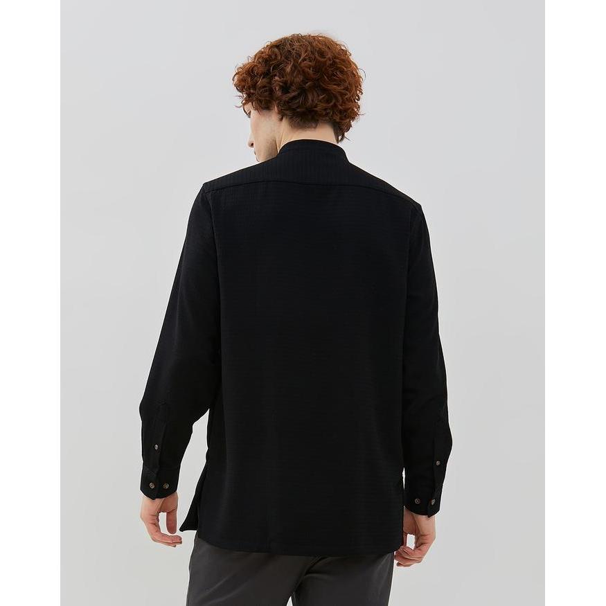 VALINO Kemeja Koko Kurta Hitam Pria - V-ECEA01-B9