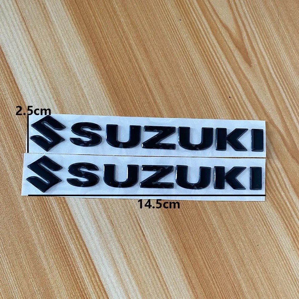 2pcs For Suzuki Stickers GSXR1000 GSR600 GSXS1000 Accessories 3D Tank Decal Logo Emblem Gold Silver