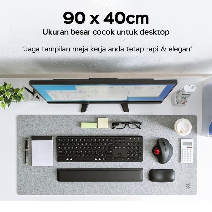 Easee Premium Wool Felt Deskmat / Large Deskpad / Mousepad Felt Diskon Sale