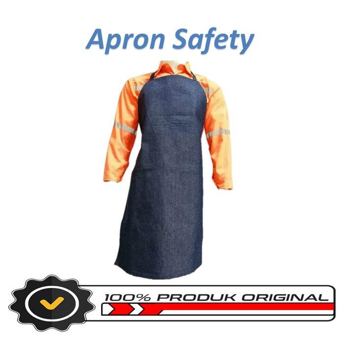 Apron Dada Jeans Apron Dapur Barista Pelindung Dada Celemek Bahan Jeans