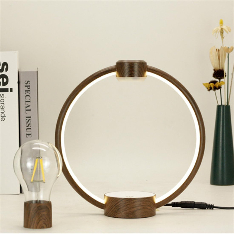 Magnetic Levitating LED Bulbs Floating Table Lamp Decorative Desk Lamp Magnetic Levitation 360