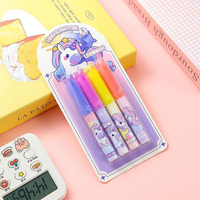 COD 1 SET ISI 4 HIGHLIGHTER PEN WARNA PASTEL / HIGHLIGHTER WARNA LEMBUT UNTUK KOLEKSI JURNAL