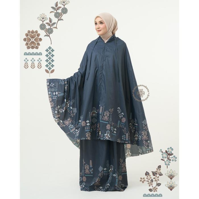 Mukena Compact Miraya Florette Navy Silk & Sajada