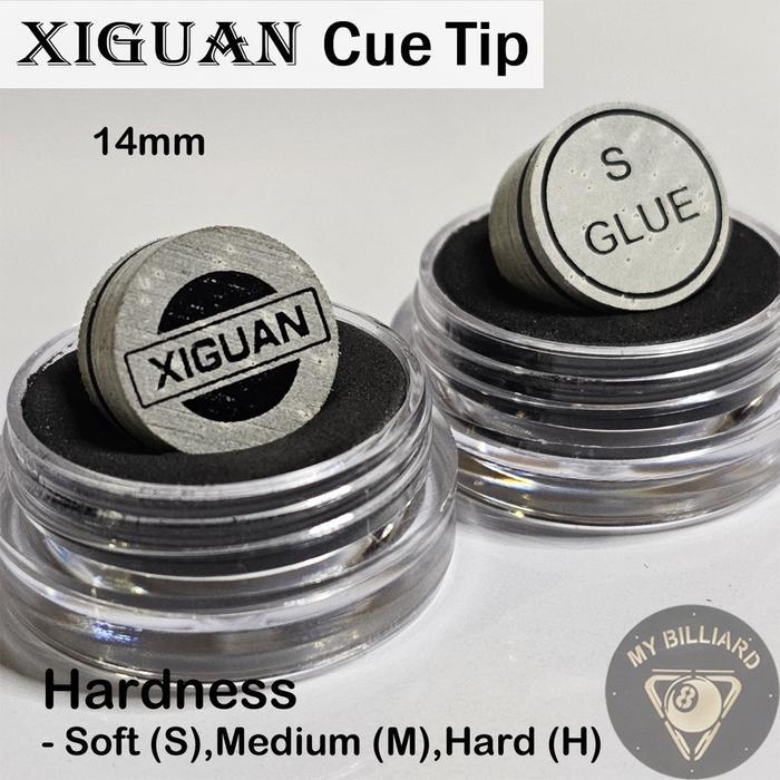 Readyyy Cue Tip Xiguan Crystal Diamond Onyx Master Cue Tip 14Mm Pool Billiard Stick Xi Guan Original