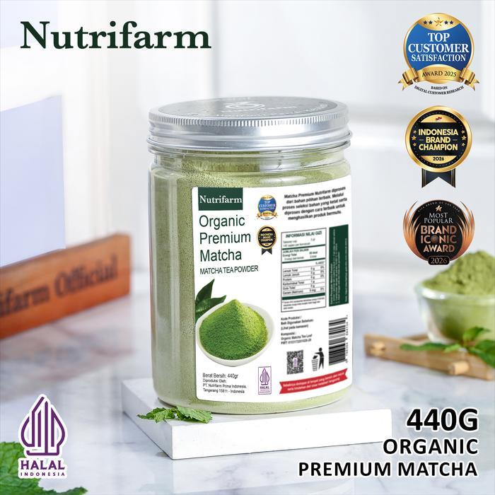 Nutrifarm Premium Matcha Powder 440G Matcha Bubuk Organik Pasti Ori