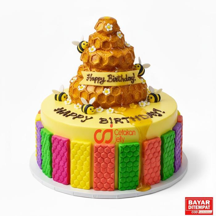 CJ Cetakan Coklat Pagar Sarang Lebah Plastik Dekorasi Kue Cake *
