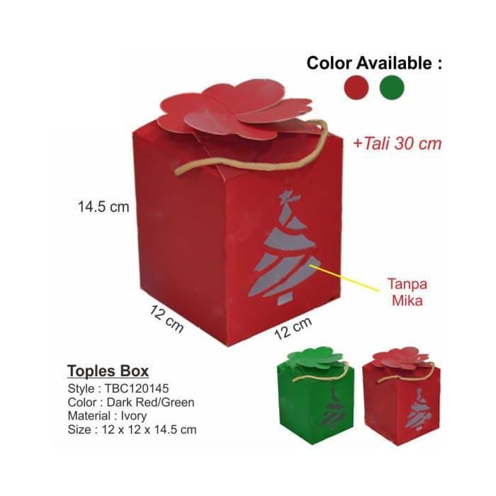 Toples box kardus kotak Dus kue natal gift box christmas Cookies box