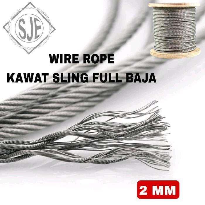Terlaris - Sling baja 2mm/kawat baja 2mm/seling baja 2mm/sling full baja 2mm