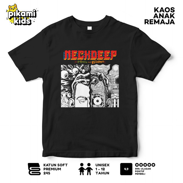 PIKAMI Kaos Distro Anak Band Neck Deep Stok Tersedia - Baju Anak Band Hitam