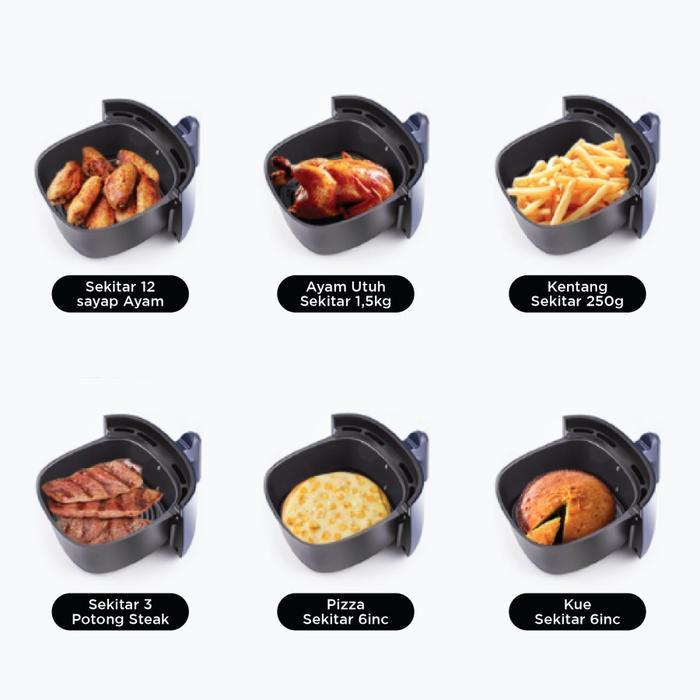 Lock N Lock Digital Air Fryer 4L Ejf273Wht - White - Putih Terbaik