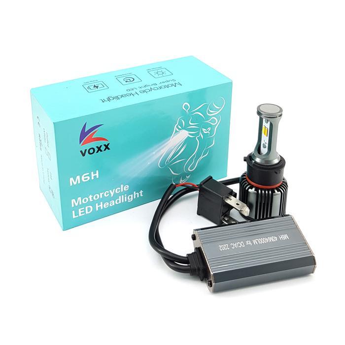 Lampu Motor 2 Sisi Voxx Led M6H 2 Mata H6 H4 Ac Dc 40W 4000 Lumen