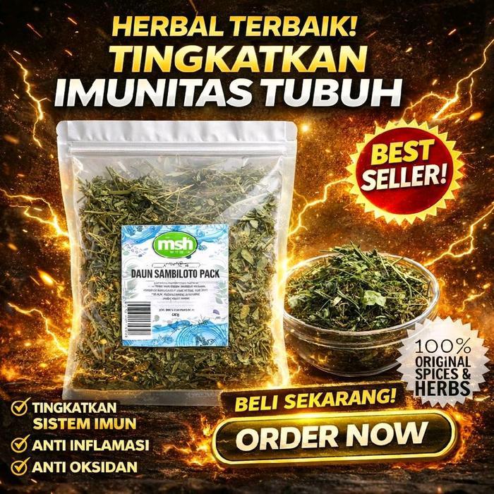 Terlaris Sambiloto Kering Original 50Gr , Sambiloto Kering Murni , Sambiloto Herbal Asli