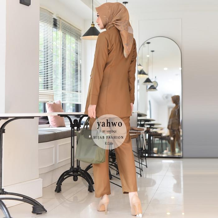 zen SERAGAM SET CELANA PNS KHAKI PDH PEMDA WANITA TERLARIS/Baju Setelan PNS ASN GURU KHAKI/Formal