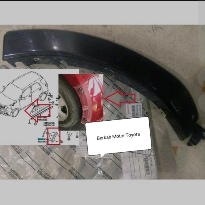 OVER FENDER SPOILER DEPAN RUSH TERIOS 2012 2013 2014 ORIGINAL TOPPS