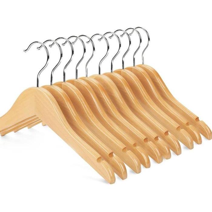12 Pcs Hanger Kayu Baju Aesthetic // Gantungan Baju Aesthetic