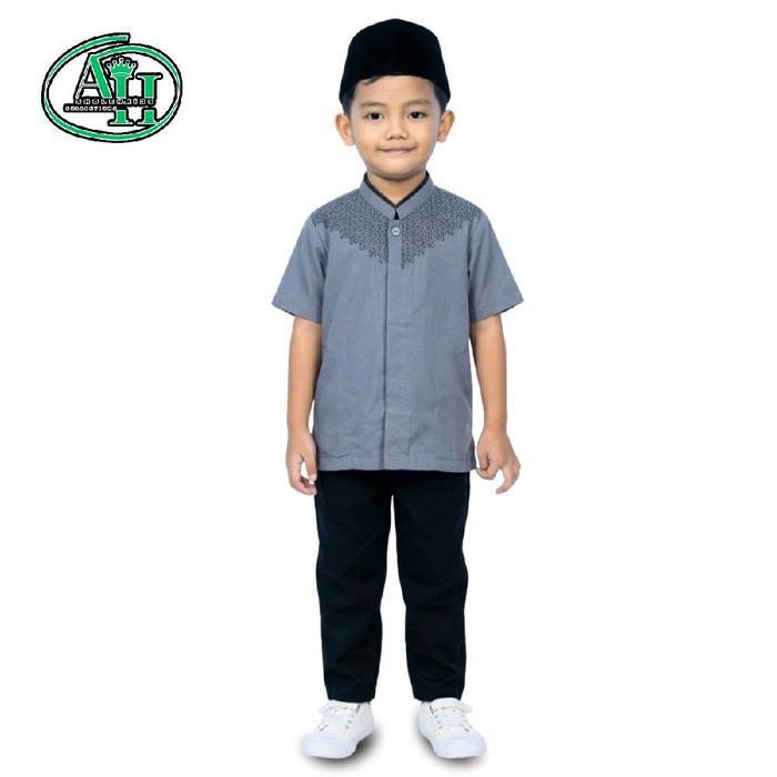 Sholeh Kids Setelan Koko Anak Lengan Pendek Baju Koko Anak Bordir Usia 1 Tahun Sampai 12 Tahun