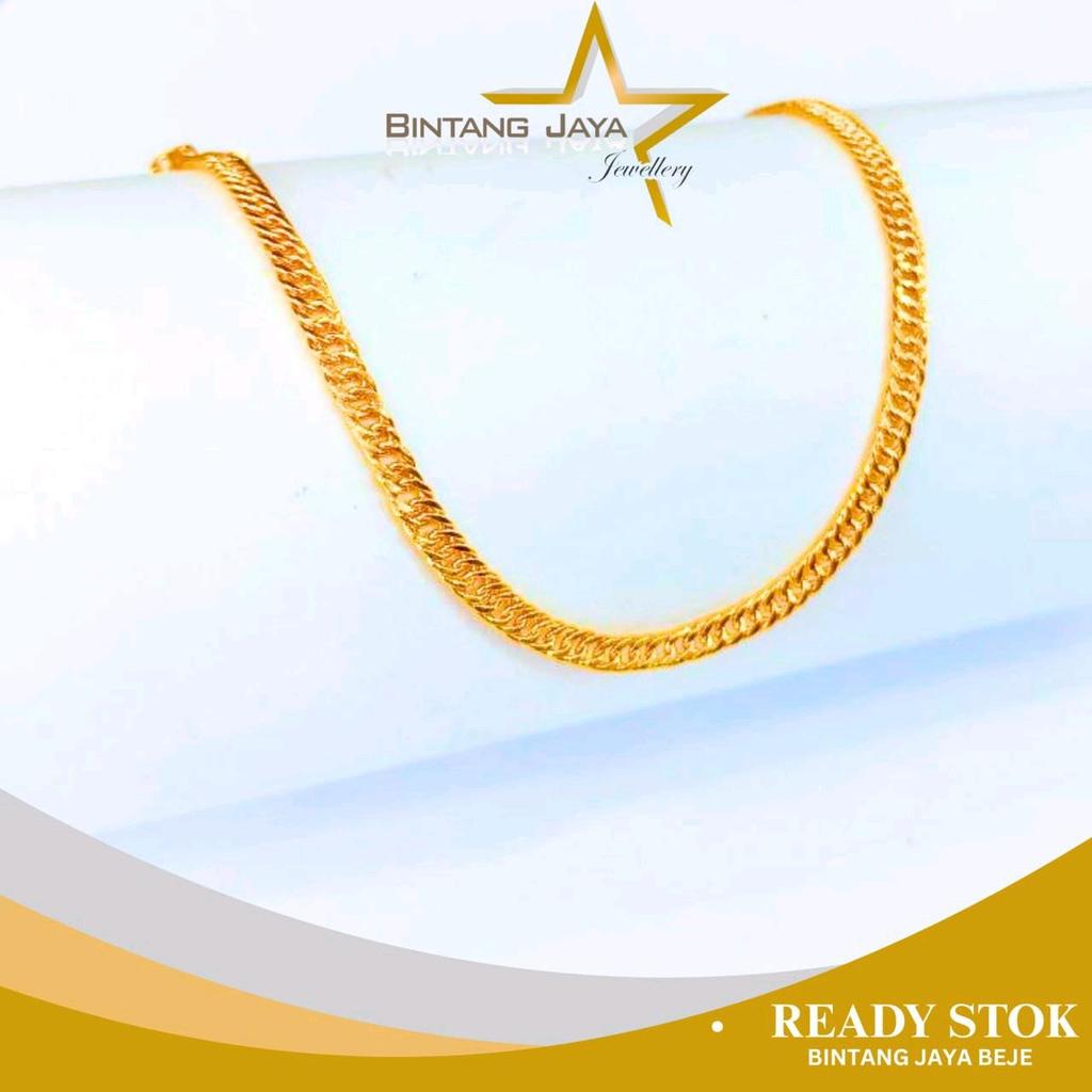 Gelang Emas LM Gosok Papan Kait S Love - Kadar LM99 - Berat 5,00gr - Size 17.5 CM - Model kokoh dan 